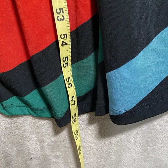 Vintage Y2K Wet Seal Maxi Dress Size L Retro Colorful Halter Tie Stretch V Neck - Picture 16 of 16